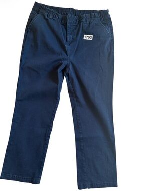 French Toast Navy Blue Girls School Dress Pants Adjustable waist 14 1/2 plus